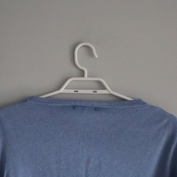 Bartolini 'Ciao' Wool Cashmere Blue XL Italian Knit Long Sleeve Crew Sweater - Picture 7 of 11